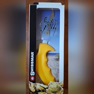 Swissmar Shucker Paddy Universal Oyster Knife ~ Yellow Handle ~ SK2013YL